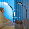 Keepsmile Modern LED Streamlined Reading Floor Lamp, White LED - MATTE BLACK