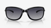 Oakley Women's Oo9301 Cohort Rectangular Sunglasses with grey lens black frame