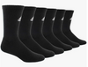 273962 Adidas Men's Team Crew King Size Socks 6 Pairs Black 4XL