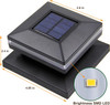 MAGGIFT 15 Lumen Post Lights, Solar Powered Caps, 8 Pack - BLACK
