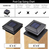 MAGGIFT 15 Lumen Post Lights, Solar Powered Caps, 8 Pack - BLACK
