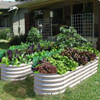 Olle 17" Tall 12-in-1 Sizes Raised Beds for Gardening Galvanized Planter - IVORY