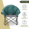 ARROWHEAD OUTDOOR Oversized Heavy-Duty Club Folding Camping Chair - Green