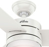 Hunter Fan 54" Indoor Ceiling Fan Light Kit Remote Control 59594 - FRESH WHITE