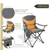 ARROWHEAD OUTDOOR Portable Folding Camping Quad Chair Tan & Gray KKS0207U