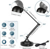 Mlambert 3 Color in 1 LED Desk Lamp with USB Charging Port, Fully Dimmable
