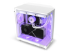 NZXT H6 FLOW RGB Compact Dual-Chamber Mid-Tower Airflow Case, White, CC-H61FW-R1