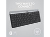 Logitech K585 Slim Wireless Keyboard, Bluetooth & 2.4GHz USB Receiver,