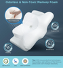 Emircey Adjustable Neck Cervical Memory Foam Pillows WHITE QUEEN EDK010AQ