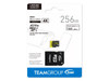 Team 256GB PRO+ microSDXC UHS-I/U3 Class 10 Memory Card with Adapter, compatible