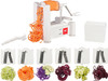 Paderno World Cuisine 6-Blade Vegetable Slicer / Spiralizer Counter - WHITE