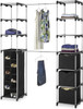 Whitmor Deluxe Double Rod Adjustable Closet Organization System - Silver/Black