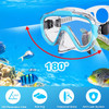 Zipoute Snorkel Dry Top Snorkeling Swimming Training Snorkel Kit M61019 - BLUE