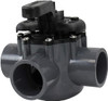 Pentair 263037 3-Way PVC 1-1/2 inch 2 inch slip Pool Spa Diverter Valve - Black