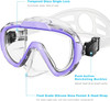 Zipoute Snorkel Dry Top Snorkeling Gear for Adults Panoramic Anti-Leak - PURPLE