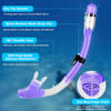Zipoute Snorkel Dry Top Snorkeling Gear for Adults Panoramic Anti-Leak - PURPLE