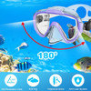 Zipoute Snorkel Dry Top Snorkeling Gear for Adults Panoramic Anti-Leak - PURPLE
