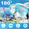 Zipoute Snorkel M61019 Dry Top Snorkeling Gear for Adults Green