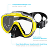 Zipoute Snorkel M61019 Dry Top Snorkeling Gear for Adults Yellow
