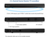 Wohome S05 Sound Bar for TVs, with Bluetooth 5.0 Optical AUX RCA - BLACK