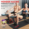 MBB Ab Slim Multi-Functional Yoga Fitness Chair Exercise LS-119E - Red/Black