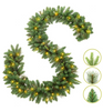 LIFEFAIR 9 FT by 12 Inch 50 Warm Lights Christmas Garland LF-57HC-SD-CG-005