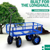 Landworks 400 lb. Capacity Heavy-Duty Utility Cart Wagon TRI-2103Q044A - BLUE
