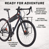 Mongoose Men's Elroy Adventure Bike 700C Wheel Bicycle, 54cm frame BLACK/ORANGE