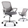 Yangming Office Desk Mid Back Lumbar Support Chair Grey C-1368-GY
