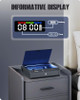 MOLICAR 443C Gun Safe Biometric Gun Safes for pistol with LCD of Battery - Gray
