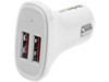 StarTech.com USB2PCARWHS White Dual-Port USB Car Charger - 24W/4.8A