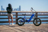 Hurley Bikes Stowaway Multi-Speed Folding E-Bike, Blue