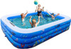 FUNAVO Inflatable Swimming Pools 100" X71" X22" Family Swimming Pool - BLUE