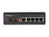 StarTech.com Industrial 6-Port Gigabit Ethernet Switch w/ 4 PoE RJ45 +2 SFP