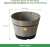 VegTrug Barrel Planter A0001710500 - GREY WASH