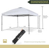 ARROWHEAD OUTDOOR 12’x12’ Pop-Up Canopy & Instant Shelter Easy One Person Setup
