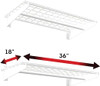 Hyloft 777 36-Inch X 18-Inch Adjustable Steel Wall Shelf - 2-Pack - WHITE