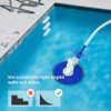 PAXCESS Suction Side Pool Cleaner Vacuum Climb 16pcs 24in Hoses - White/Blue