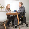 HealthSmart Walker Rollator With Seat And Backrest 501-5012-0200 - Black