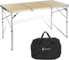 ARROWHEAD OUTDOOR 4’ ft Heavy-Duty Portable Aluminum Frame Folding Table - white