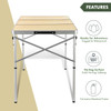 ARROWHEAD OUTDOOR 4’ ft Heavy-Duty Portable Aluminum Frame Folding Table - white