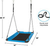 Albott 60" Platform Tree Swing 700lbs Rectangular Swing Kids and Adults - BLUE