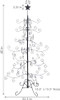 Sunnydaze Noelle 60-Inch H Christmas Black Metal Ornament Tree HMI-665 - BLACK