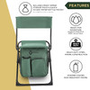 ARROWHEAD OUTDOOR KKS0276U Multi-Function 3-in-1 Compact Camp Chair - GREEN