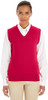 Harriton Womens Pilbloc V-Neck Sweater Vest M415W New