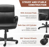 OLIXIS Office Chair MidBack Computer Desk Chair with Armrests C-2639-BK - Black
