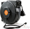 SuperHandy Retractable Extension Cord Reel 75' GUR059 - Black