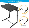 LORYERGO TV Tray - TV Table Folding Table Trays w/6 Height 3 Tilt Angle - BLACK