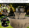 Bernini Alba Cordless Water Fountain 26" Battery Powered Water Fountains - Grey