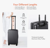 NINETYGO 20" CARRY ON LUGGAGE WITH SPINNER WHEELS 22X14X9 LUGGAGE - BLACK